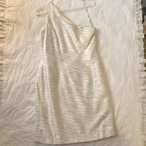 Calvin Kline white one shoulder dress